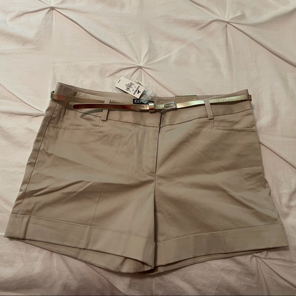 NWT Express Editor Khaki Shorts